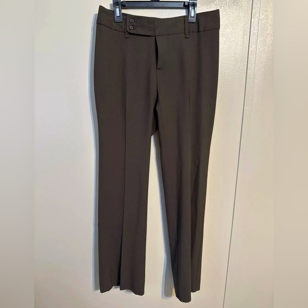 Banana Republic Jackson Fit Wool Trousers Pants Size 8 Dark Brown